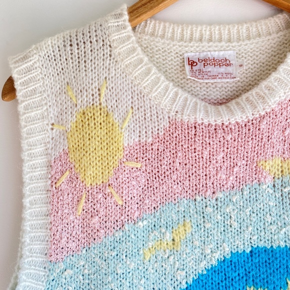 Vintage cottage core sunny day sweater vest - Picture 3 of 6